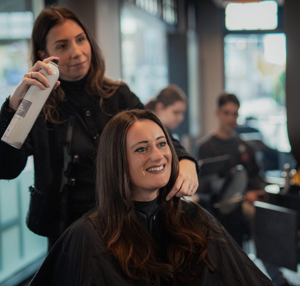 Finish styling van het haar